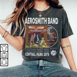 aerosmith band music shirt, sweatshirt y2k 90s merch vintage album central park 1975 farewell tour 2023 tickets tee l260