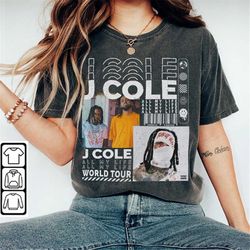 j cole rap shirt, y2k 90s hiphop merch vintage j.cole the off-season tour 2023 tickets album lyric all my life graphic t