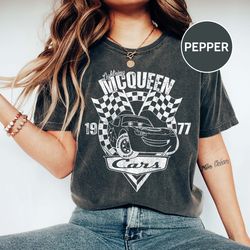 disney cars shirt, light mcqueen shirt, car pixar shirt, mcqueen 1977, disney cars land shirt, gift for her
