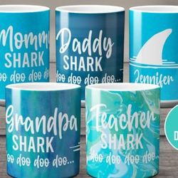 shark infusible ink mug wrap bundle svg shark infusible ink mug wrap bundle svg