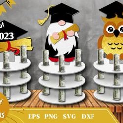 graduation money cake bundle svg