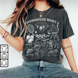 taylor swift doodle art shirt, 90s tattoo vintage eras tour gillette night 2 i survived foxborough night 2 rain tee gift