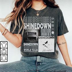 shinedown music shirt, merch vintage revolutions live tour 2023 tickets albumthe sound of madness 90s y2k gift for fan l