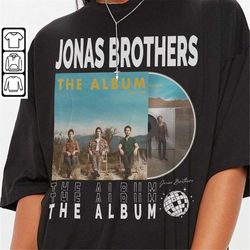 jonas brothers music shirt, v1 merch vintage 5 nights on broadway tour 2023 tickets album the album graphic tee y2k gift