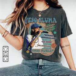 peso pluma music shirt, album vintage graphic y2k 90s, peso pluma us tour 2023 ticket gift for fan unisex shirt hot1105c