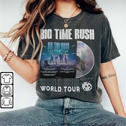 big time rush music shirt, 90s y2k merch vintage btr can't get enough tour 2023 tickets album graphic tee gift for fan l