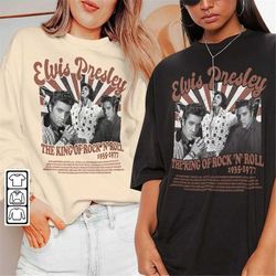 elvis presley merch music shirt, the king of rock 'n' roll country music graphic tee, elvis presley vintage retro merch