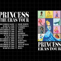 princess eras tour png sublimation, princess tour-dated png, retro princess, cinderella princess png, eras tour sublimat