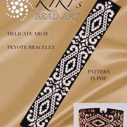delicate arch peyote bracelet pattern peyote pattern design in pdf instant download
