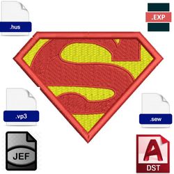 "Unleash Your Inner Hero: Embroidered Superman Shield Designs for Superpowered Style"
