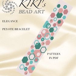 elegance peyote bracelet pattern peyote pattern design - in pdf - instant download