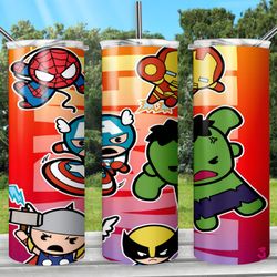 superhero marvel cartoon tumbler, superhero tumbler, superhero skinny tumbler