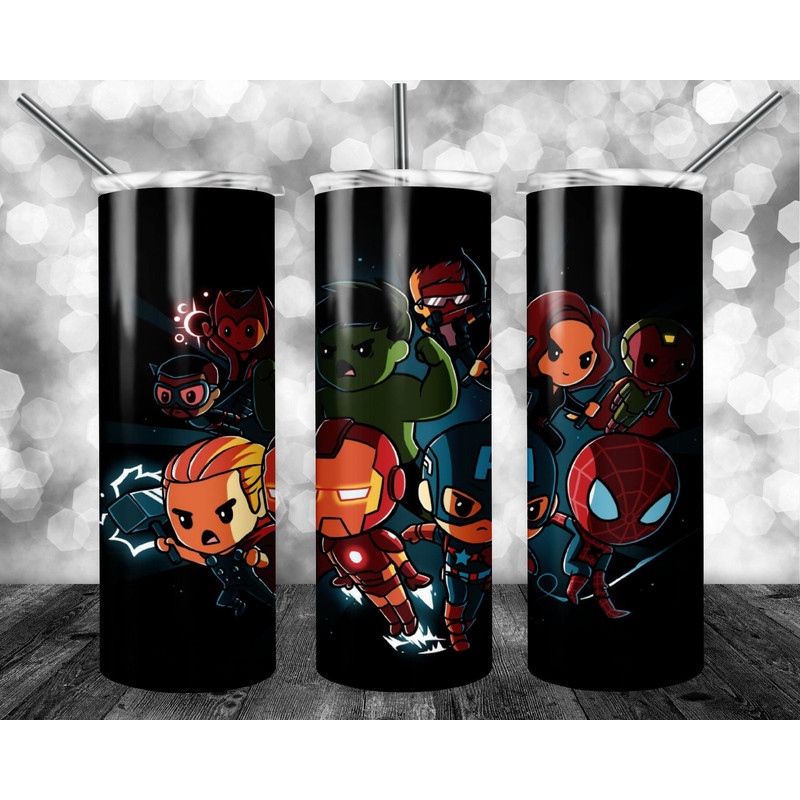Superhero 20oz Sublimation Tumbler Designs, Cartoon Straight Skinny Tumbler Wrap PNG, Sublimation Design PNG, Digital Download, PNG-22.jpg