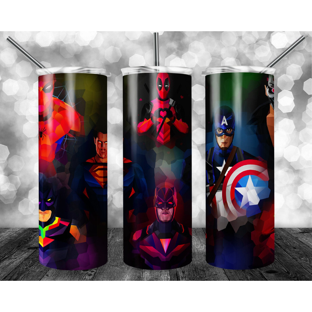 Superhero 20oz Sublimation Tumbler Designs, Cartoon Straight Skinny Tumbler Wrap PNG, Sublimation Design PNG, Digital Download, PNG-23.jpg
