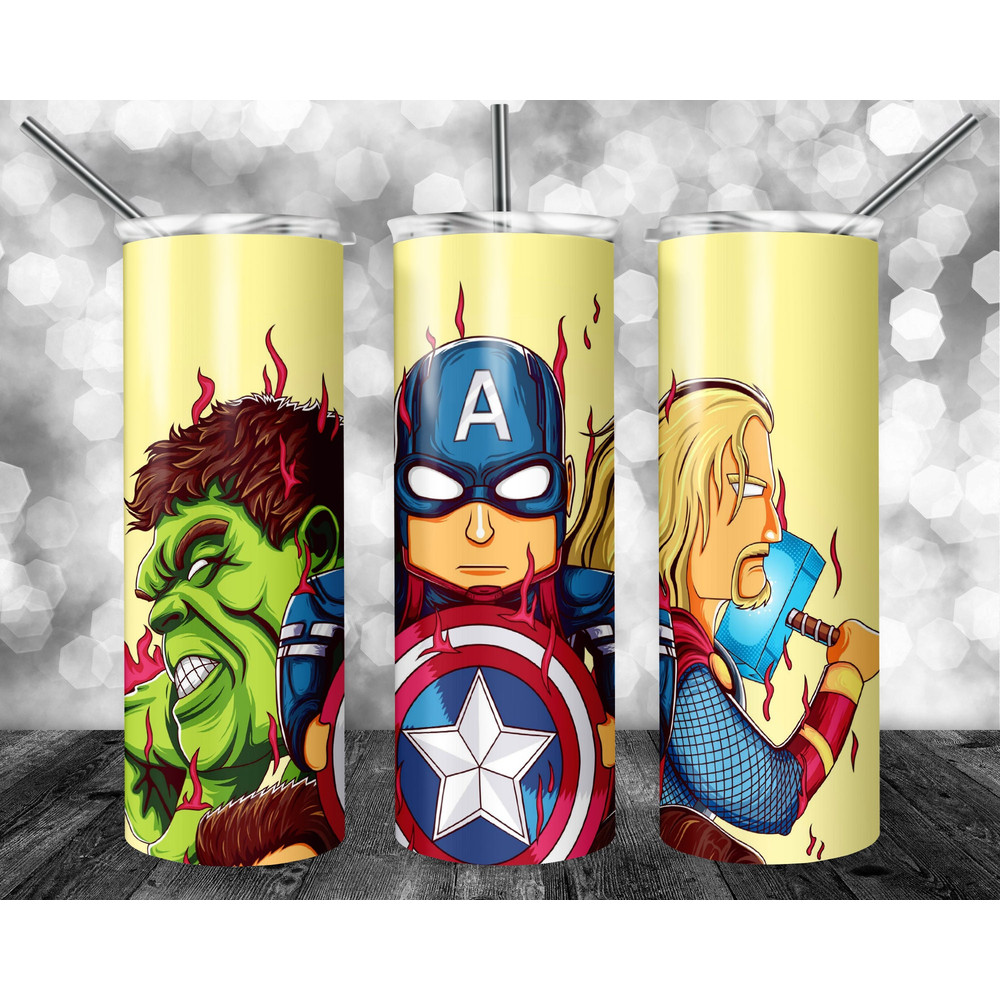 Superhero 20oz Sublimation Tumbler Designs, Cartoon Straight Skinny Tumbler Wrap PNG, Sublimation Design PNG, Digital Download, PNG-25.jpg