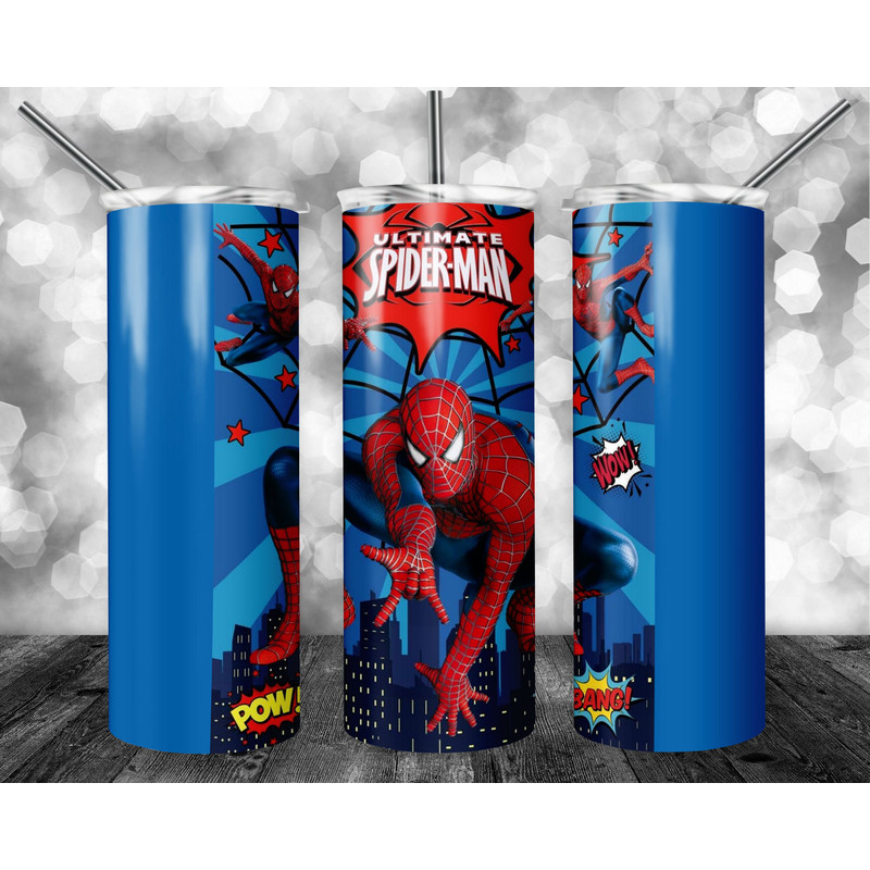 Superhero 20oz Sublimation Tumbler Designs, Cartoon Straight Skinny Tumbler Wrap PNG, Sublimation Design PNG, Digital Download, PNG-29.jpg