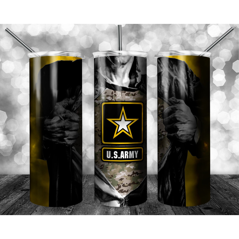 Us Army 20oz Sublimation Tumbler Designs, Us Soldier Straight Skinny Tumbler Wrap PNG, Sublimation Design PNG, Digital Download, PNG.jpg
