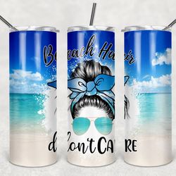 beach hair tumbler, beach hair skinny tumbler