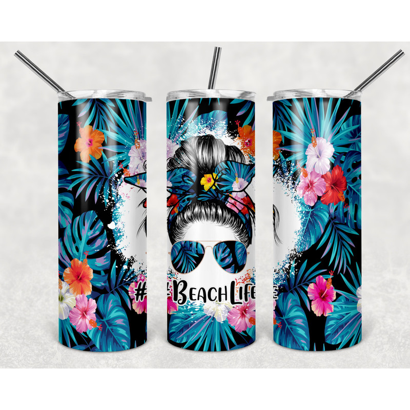 Beach Life Tumbler, Beach Life Skinny Tumbler.png