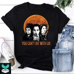 you can't sit with us wednesday and friends vintage t-shirt, wednesday shirt, wednesday addams shirt, addams family shir