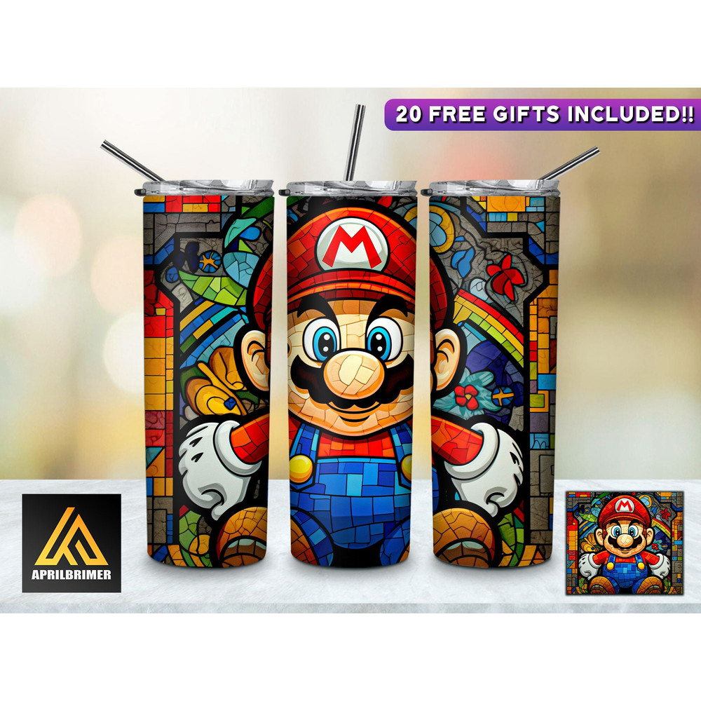 Game Characters 20 Oz Skinny Tumbler StraightTapered Wrap Png Sublimation Design, Gamer Tumbler PNG File Digital Download-1.jpg