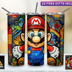 game characters tumbler, game characters cute straighttapered wrap skinny tumbler, game sublimation wrap skinny tumbler