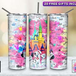 firehouse frenzy dalmatian heroes tumbler, dalmatians skinny tumbler, cartoon characters skinny tumbler