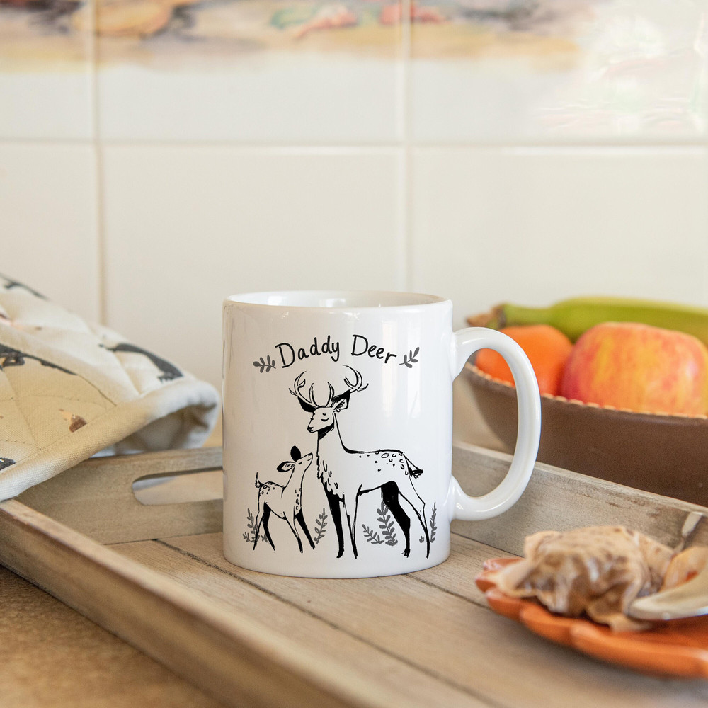 Daddy Deer mug, Dad mug, Gift for Dad, Fathers day gift, Fathers Day, Fathers Day Gifts, Dad Gift, Gifts For Him, Dad Birthday, mg002 - 1.jpg