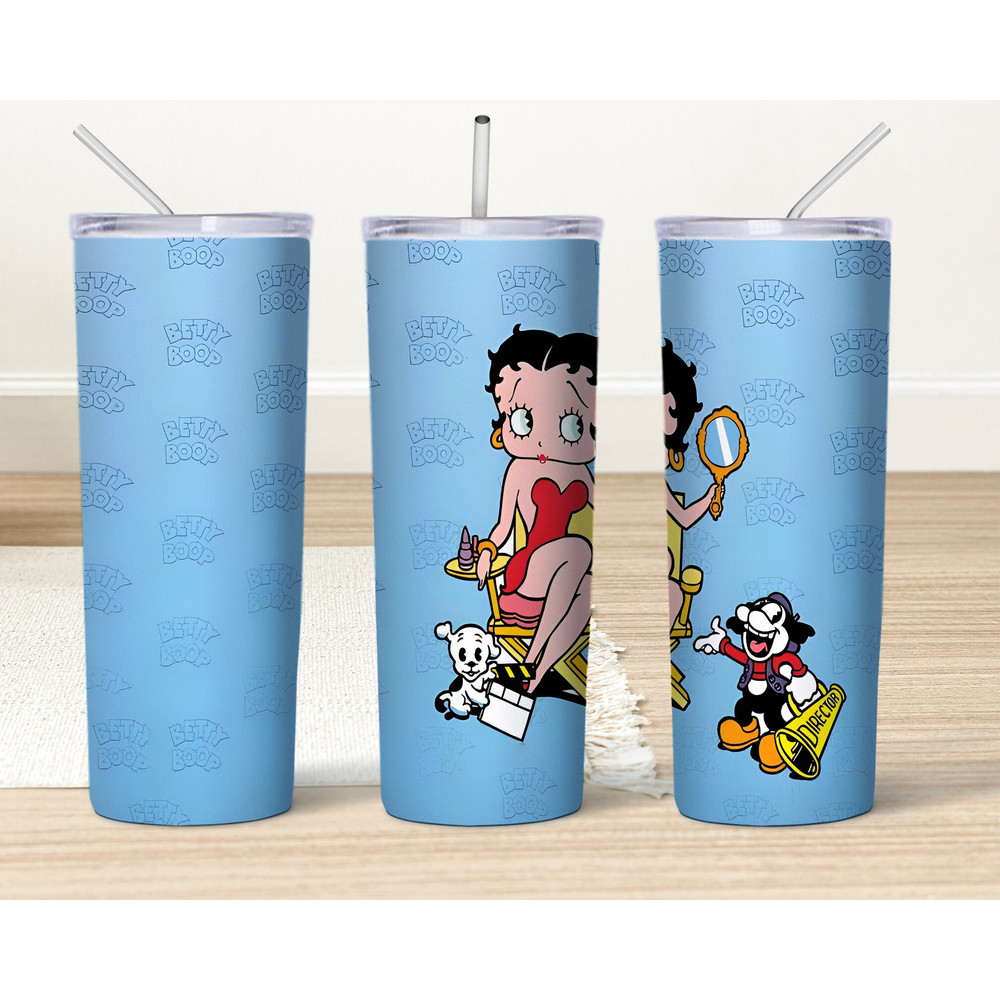 Cartoon 20oz 30oz Skinny Tumbler Sublimation Design, Cartoon Tumbler Wrap Png, Kids Seamless Tumbler, Blue Tumbler, Digital Download.jpg