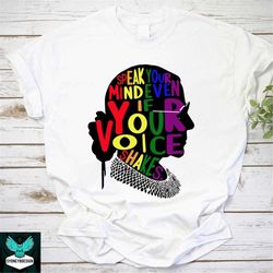 speak your mind even if your voice shakes vintage t-shirt, ruth bader ginsburg shirt, feminist shirt, rbg shirt, woman r