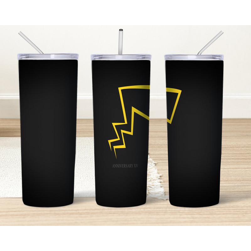 Cartoon 20oz Skinny Tumbler, Anime Tumbler Template for Sublimation Design, black PNG Download For Kids.jpg