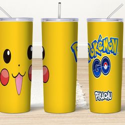 pokemon cartoon netflix tumbler, cartoon pokemon tumbler, cartoon pokemon skinny tumbler