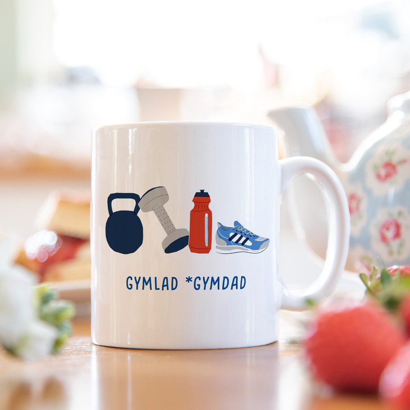 Gym lad gym dad mug illustrated birthday or fathers day mug fathers day gift for dad dad mug father's day mug father's day gift - 2.jpg