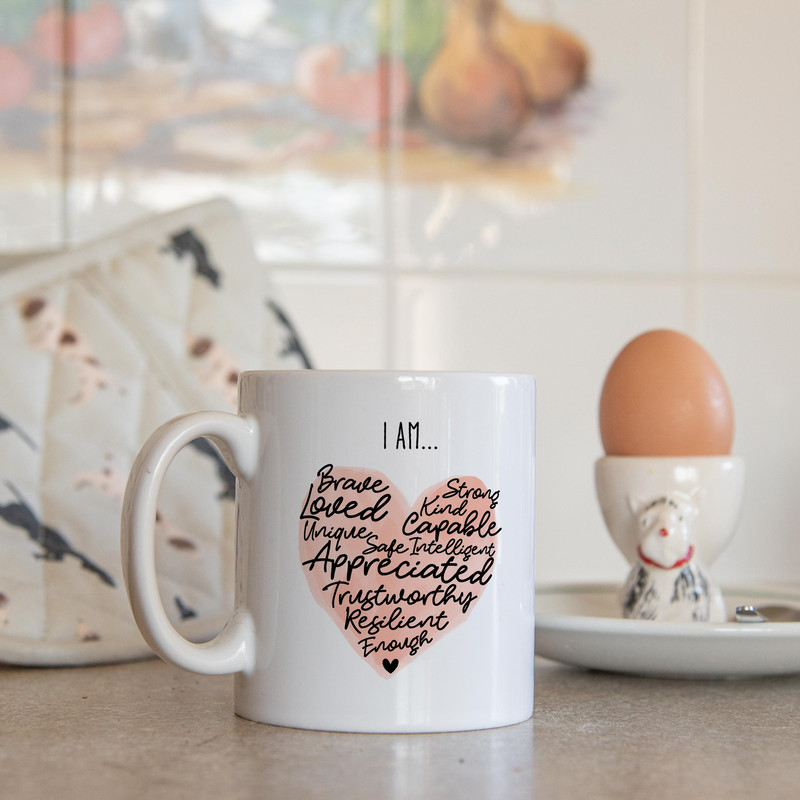 I am mug, Motivational, Inspirational gift, I love you mug, Positivity mug, Best Friend Gift, Gifts for Her, Cheer Up Gift, Hug Mugs - 1.jpg