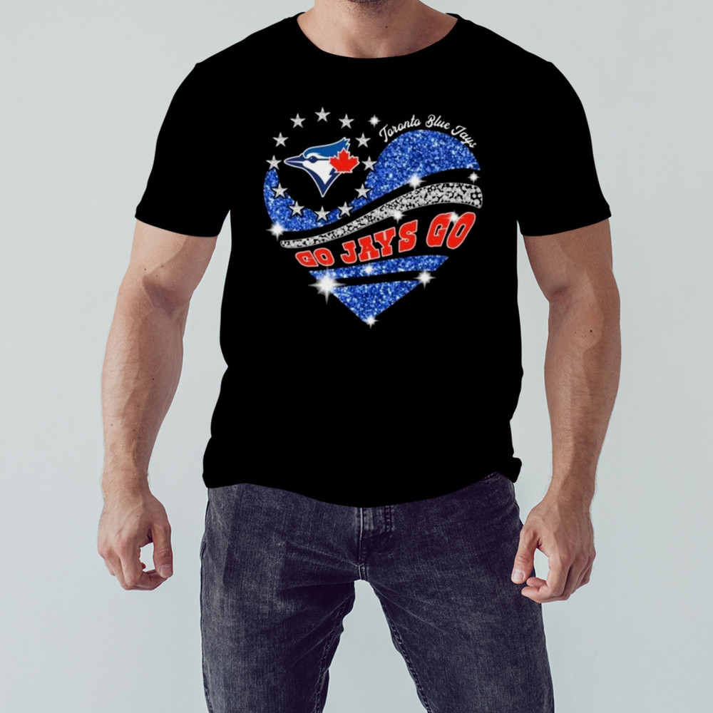 Toronto Blue Jays Go Jays Go Heart Diamond Shirt, Unisex Clothing, Shirt For Men Women, Graphic Design, Unisex Shirt
