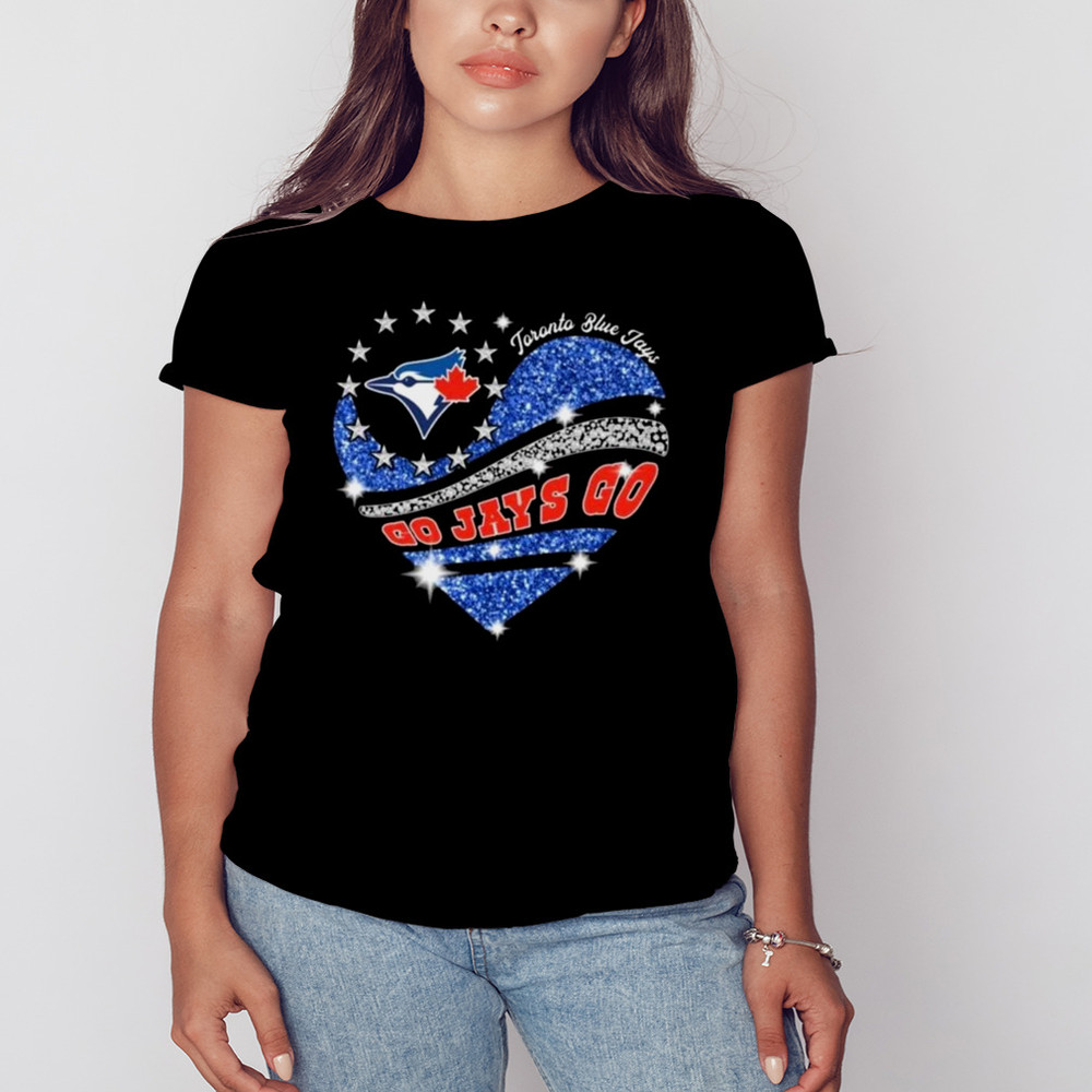 Toronto Blue Jays Go Jays Go Heart Diamond Shirt, Unisex Clothing, Shirt For Men Women, Graphic Design, Unisex Shirt