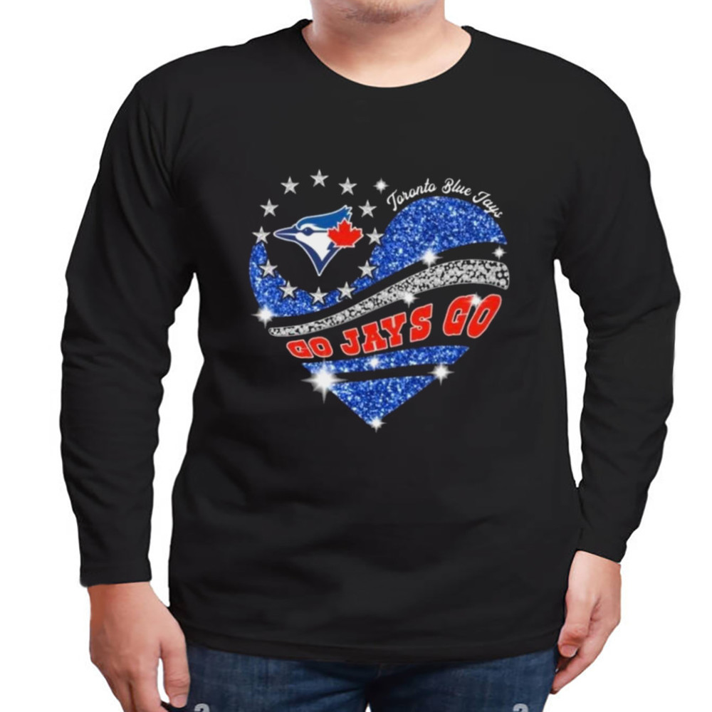 Toronto Blue Jays Go Jays Go Heart Diamond Shirt, Unisex Clothing, Shirt For Men Women, Graphic Design, Unisex Shirt