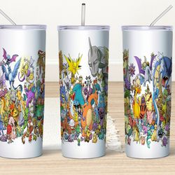 cartoon pokemon origin tumbler, cartoon pokemon tumbler, cartoon pokemon skinny tumbler