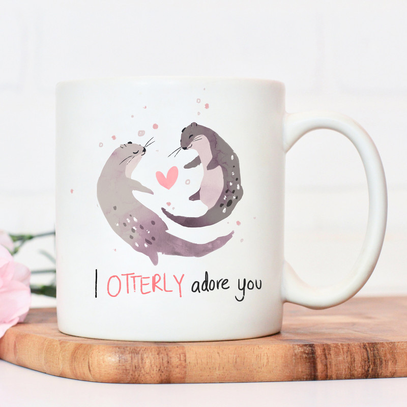 I otterly adore you mug, valentines gift, anniversary gift, gift for her, valentines day, valentines day gift, gift for wife, mg012 - 5.jpg