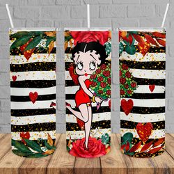 80s cartoon betty tumbler, betty boop tumbler, 80s cartoon bett skinny tumbler