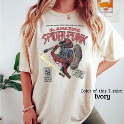 Vintage 90s The Amazing Spider-Punk T-Shirt, Retro Spiderman Comic Shirt, Spider-Man Across the Spider-Verse 2023 Shirt