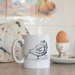 mother hen mug, mum gift, gift for mum, mothers d