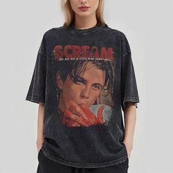 vintage scream movie halloween shirt, we all go little mad sometimes loomis shirts, scary movie lover gift