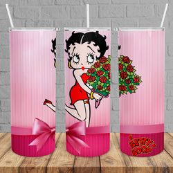 80s cartoon tumbler, betty boop skinny tumbler, 80s cartoon skinny tumbler