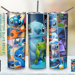 hawaiian hideout lilo and stitch tumbler, lilo and stitch skinny tumbler, cartoon characters skinny tumbler