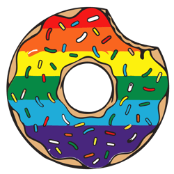 Donut Pride Svg, Gay svg, Pride svg, Rainbow svg, Lesbian svg, LGBT svg, Gay Festival Outfit svg Digital Download