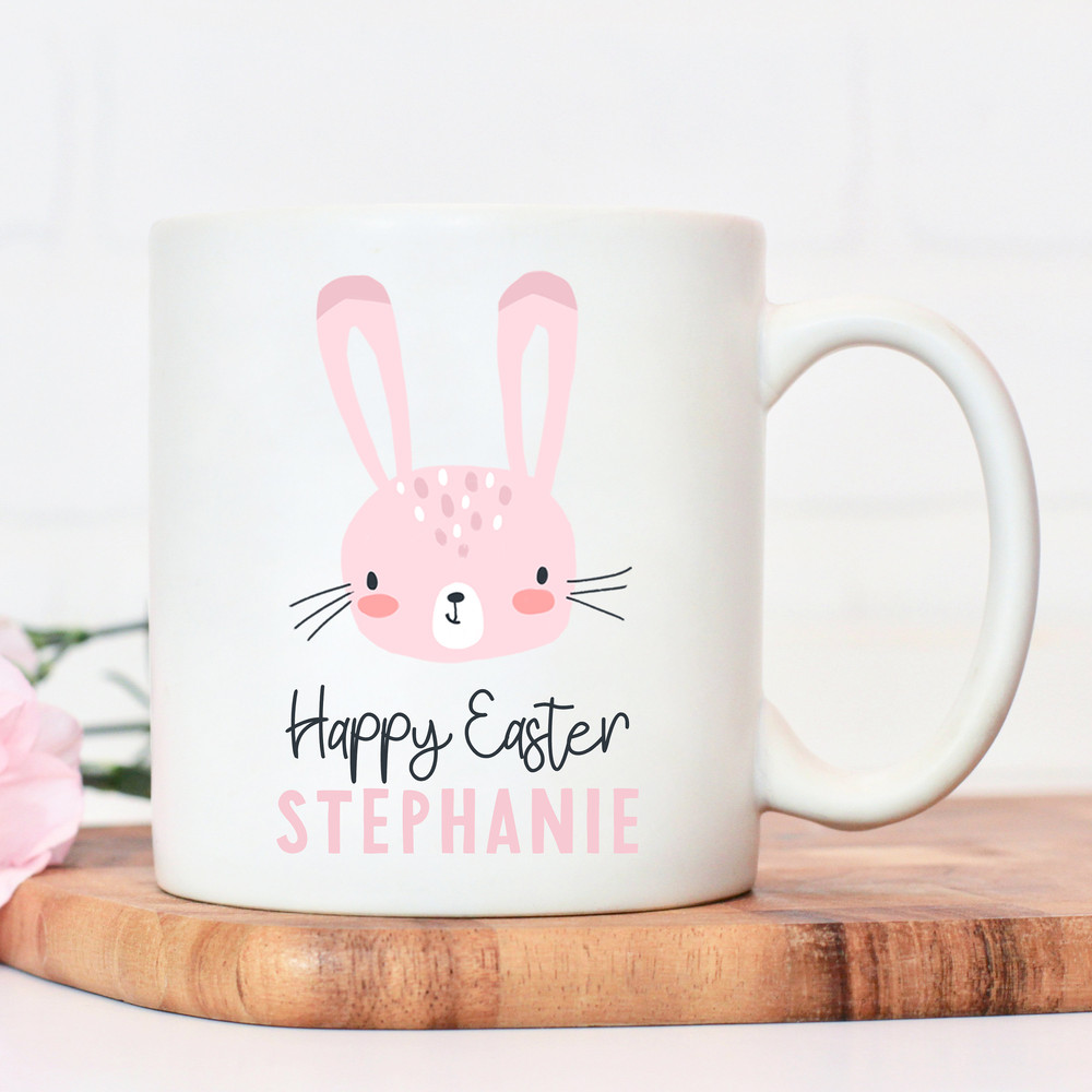 Personalised Easter gift, pink easter bunny, happy easter, to go with easter egg, rabbit, easter basket, egg, gift, her, child, kids - 1.jpg