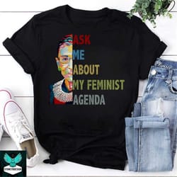 ask me about my feminist agenda vintage t-shirt, ruth bader ginsburg shirt, feminist shirt, rbg shirt, woman rights shir