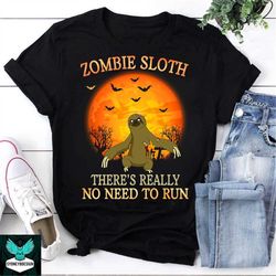 zombie sloth there's really no need to run vintage t-shirt, halloween shirt, sloth shirt, sloth lovers shirt, animals lo