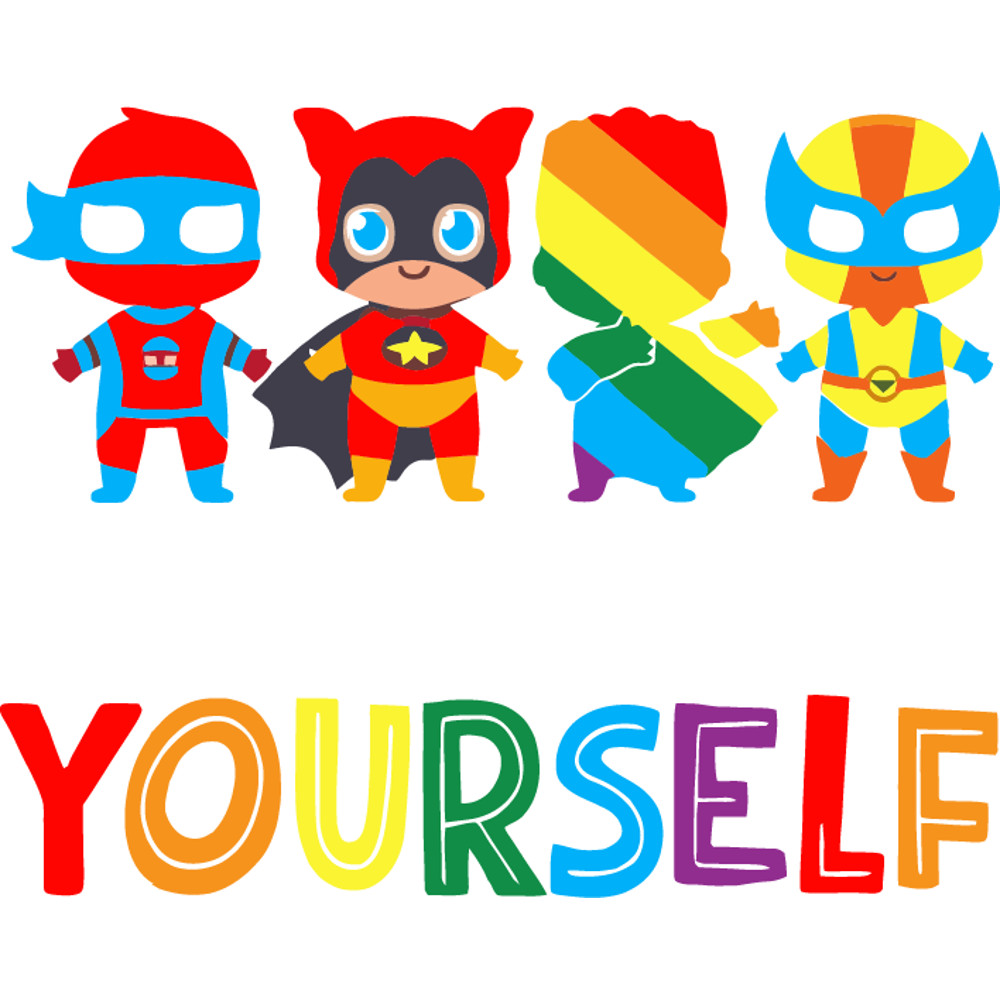 Dare To Be Yourself Shirt Cute LGBT Pride Superheroes Gift (1).png